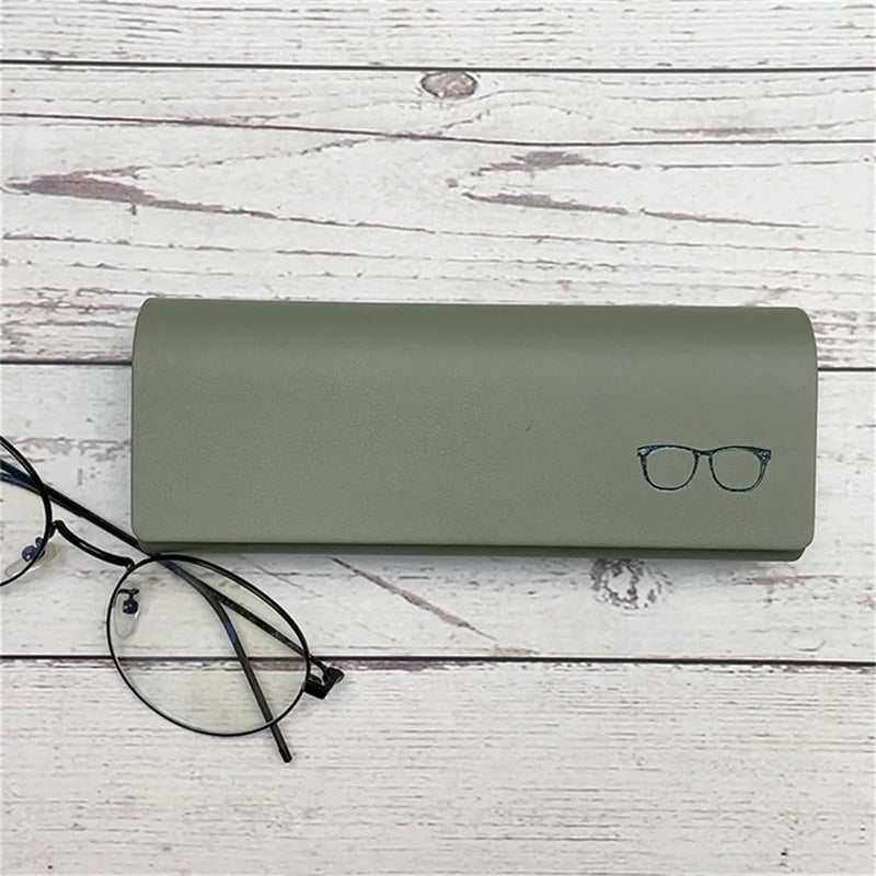EastyGold Olive Green Hard PU Leather Eyeglasses Case for Most Eye Glasses and Sunglasses - Image 4