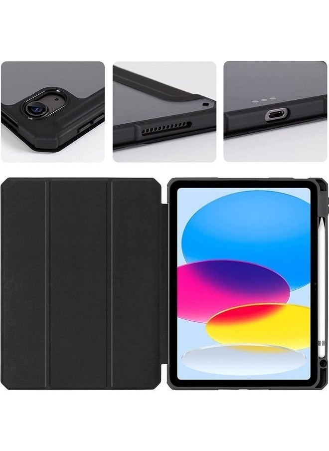 LCYLJGY - Case for iPad (A16) 11th 11 inch 2025/iPad 10th 10.9 inch 2022 Clear Transparent Back Shell with Pencil Holder, Auto Sleep/Wake Case Cover for iPad 10th 10.9inch 2022/iPad 11th 11inch 2025 - Image 1