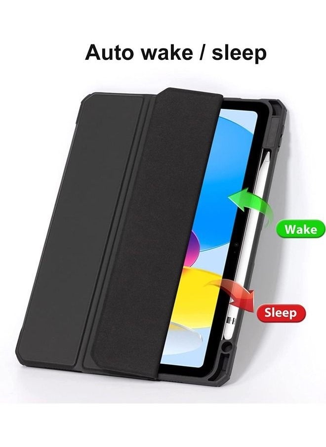 LCYLJGY - Case for iPad (A16) 11th 11 inch 2025/iPad 10th 10.9 inch 2022 Clear Transparent Back Shell with Pencil Holder, Auto Sleep/Wake Case Cover for iPad 10th 10.9inch 2022/iPad 11th 11inch 2025 - Image 1