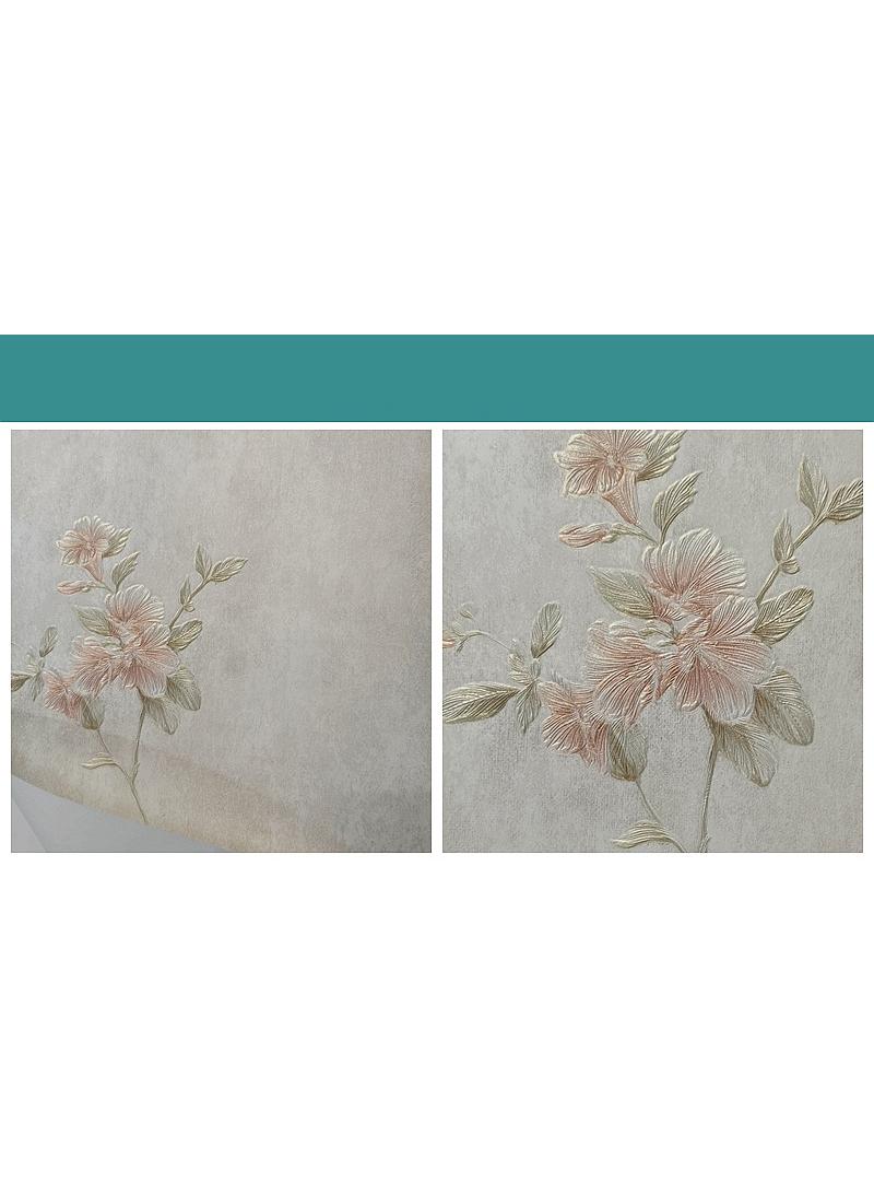 الأزرق جي دبليو خلفيات الزهور الريفية 3D بسيطة تنطبق على غرف النوم وغرف المعيشة والفنادق وصالونات التجميل وردة دافئة الجميلة قمع خلفيات - Image 2