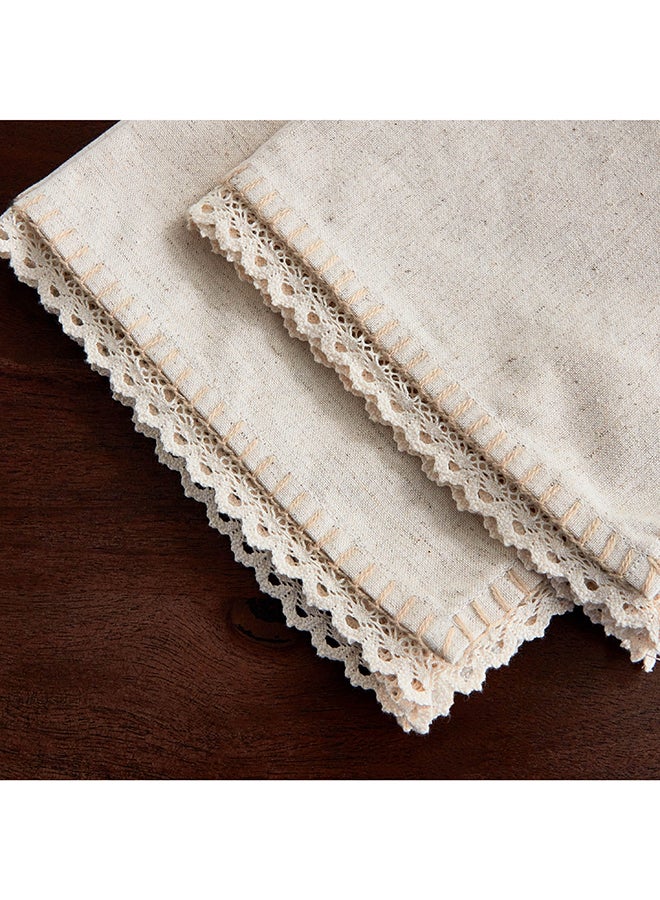 هوم بوكس مجموعة مناشف طبيعية من الدانتيل من ناتوريو قطعتان  ×  سم - Image 2