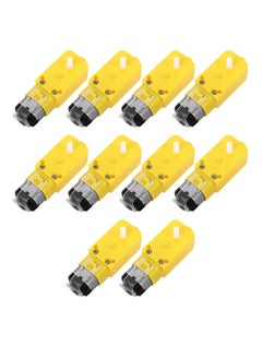 DC Electric Motor 3,6V Dual Shaft Geared Motor with Magnetic Gearbox for Arduino DIY Smart Car Robot Toys and Chassis Models Pack of 10