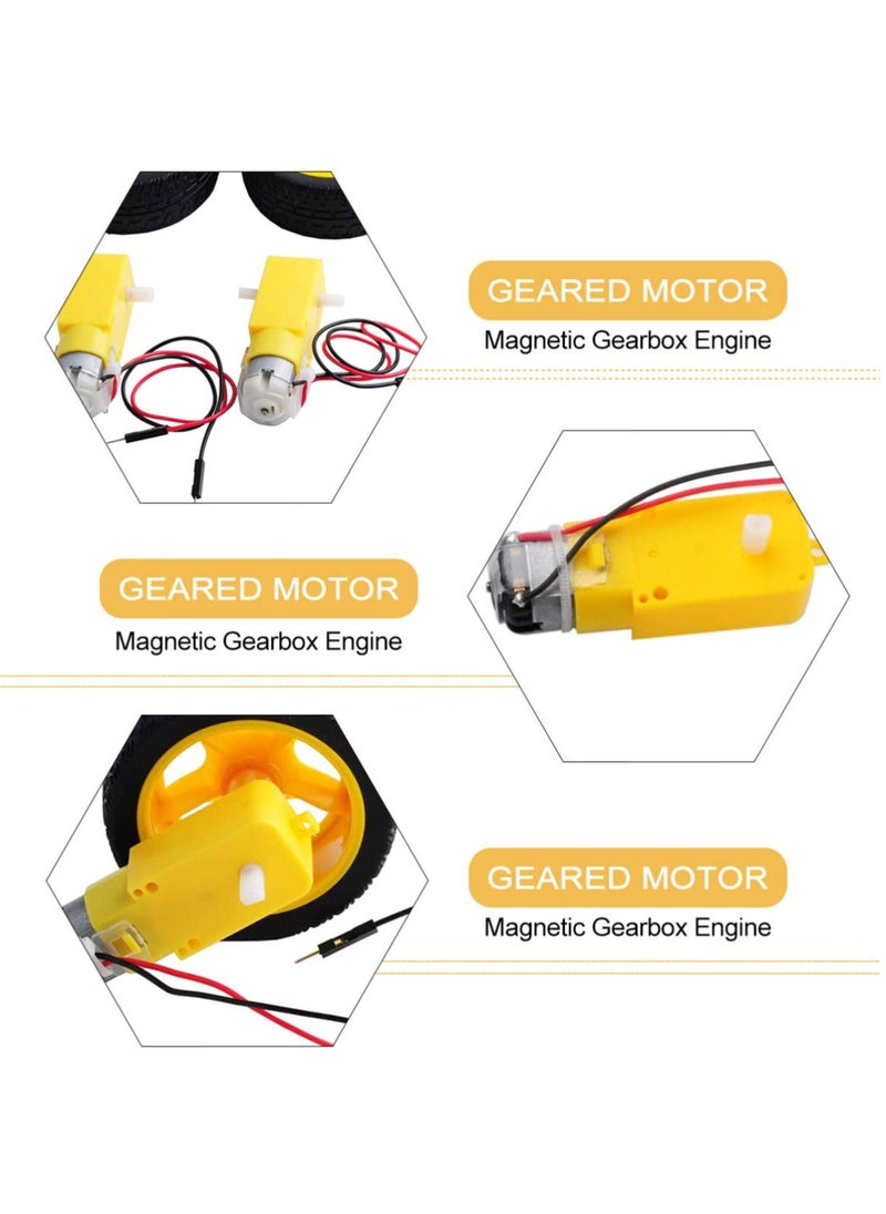 Generic - DC Electric Motor 3,6V Dual Shaft Geared Motor with Magnetic Gearbox for Arduino DIY Smart Car Robot Toys and Chassis Models Pack of 10 - Image 1