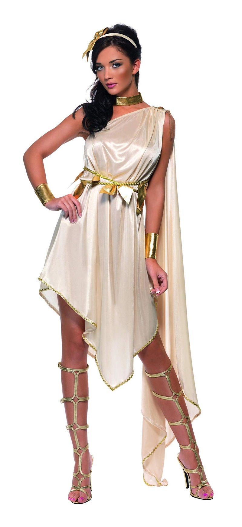 Smiffys womens Fever Goddess Costume, Cream, M - US Size 10-12 - Image 4