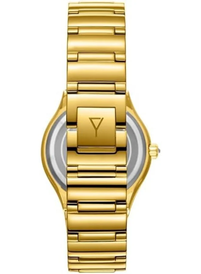 ECSTACY Ecstacy Women's 6P29 Movement Watch, Multi Function Display and Stainless Steel Strap - E23608-GBGMC, Gold