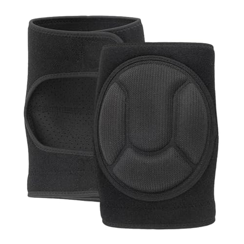 Trasylph Knee Pads, Work Thick Foam Knee Pads Work Anti Slip Collision Avoidance Knee Pads for Gardening Construction Cleaning Flooring Men Women(COLOR:Black) - Image 3