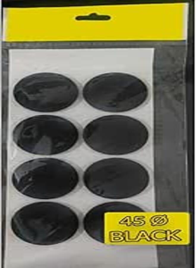 8 Pieces Self Adhesive Round Felt Floor Protector for Rocking Chairs, Black, 45mm Diameter, Cuttable Felt Chair Pads, for Furniture Feet and Chair Legs, Furniture Felt Pads for Floors