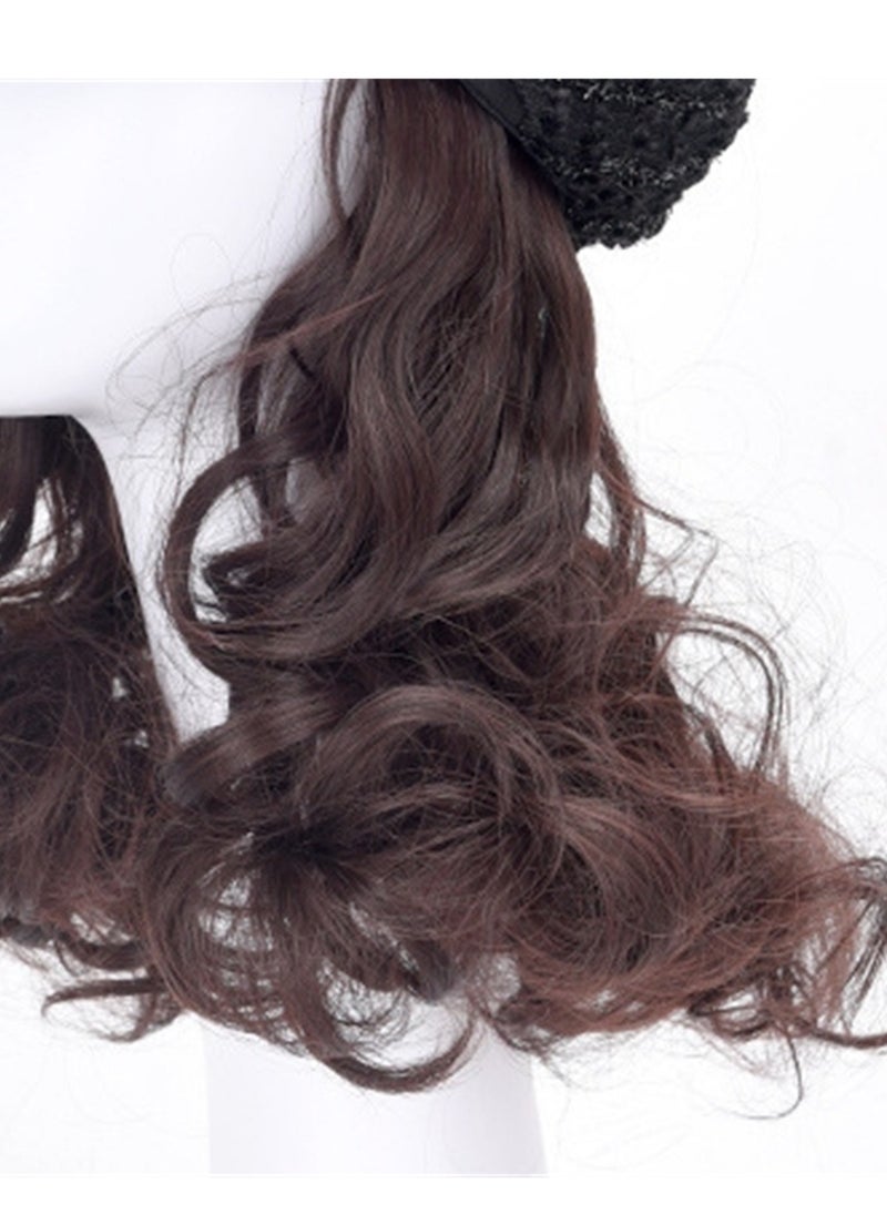 Wig hat integrated fisherman hat lazy short curly wig high temperature wire cosplay wig costumes dress up wig  - Image 4