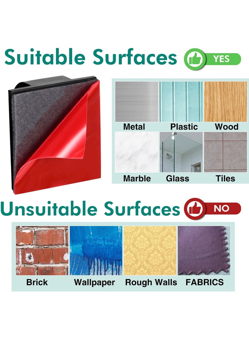 Fasola 60Pcs Upgraded Adhesive Cable Clips, Desk and Wall Wire Organizer, Cord Management Solution for HDMI, LED Lights and  Eetension Cord (Black) - Image 4