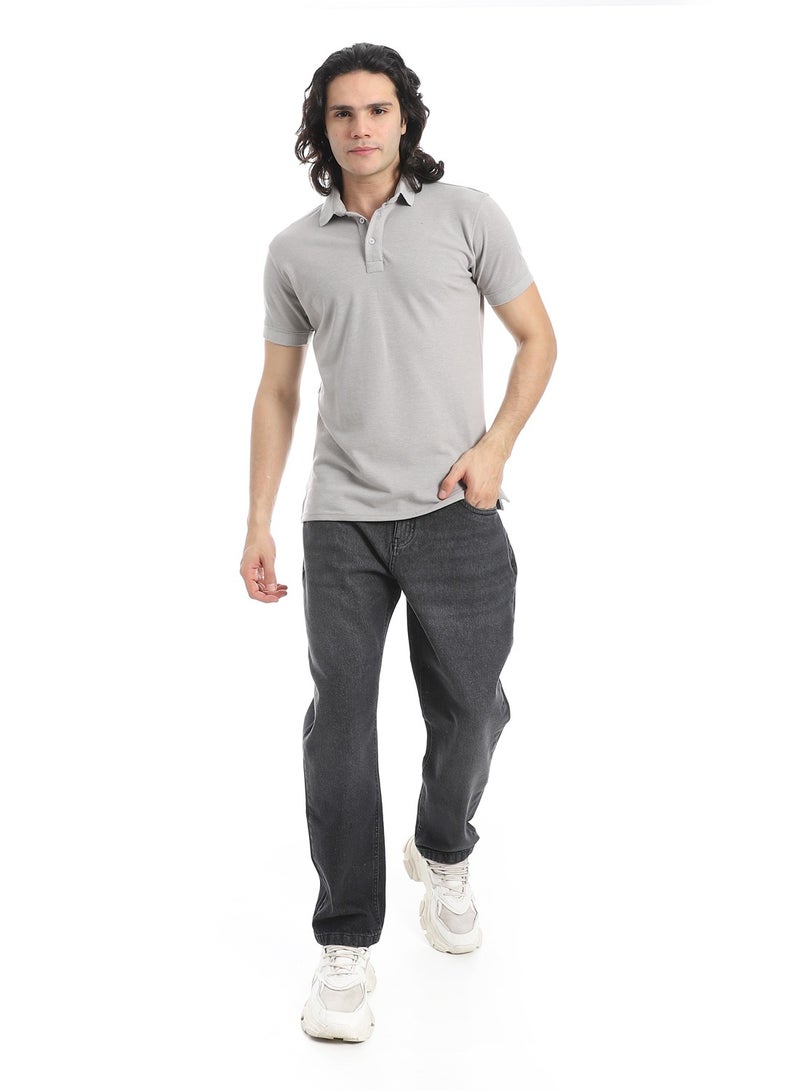 Andora Greyish Black Wide Leg Washed Jeans_Black  - Image 5