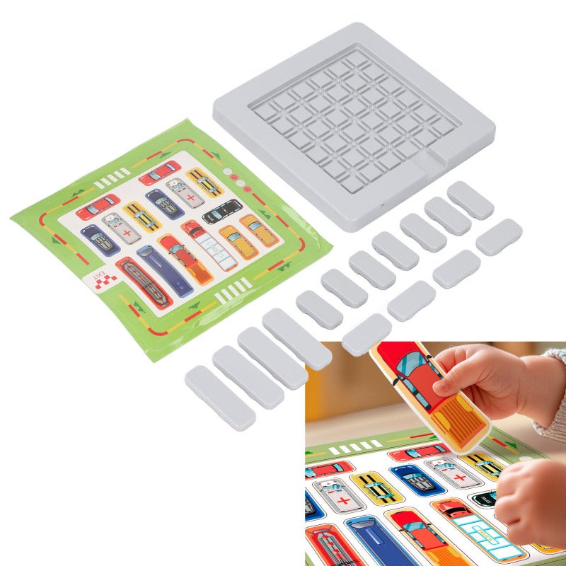 Parking Lot Maze: Sturdy Long-Lasting Material Logic Training Toy - Exquisitely Designed Problem Solving Puzzle for Home School Children Cognitive Engagement - Image 1