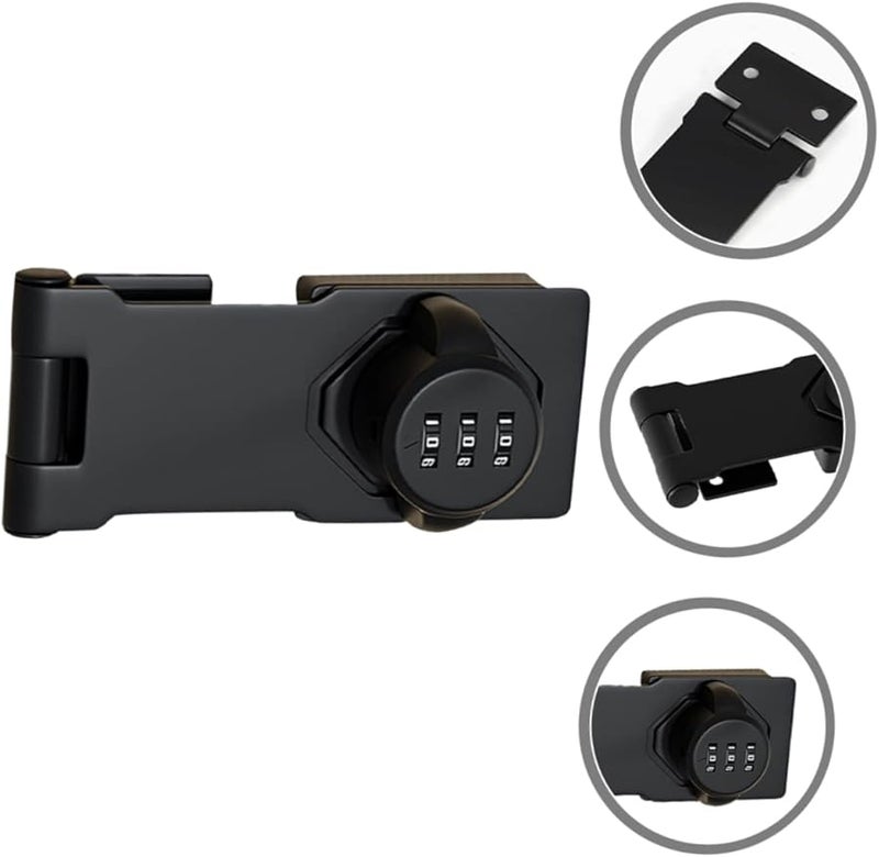 Black Cabinet Combination Lock Durable Mechanical Security for File Cabinets Lockers Easy Install Anti Theft Home Office Use - Image 3