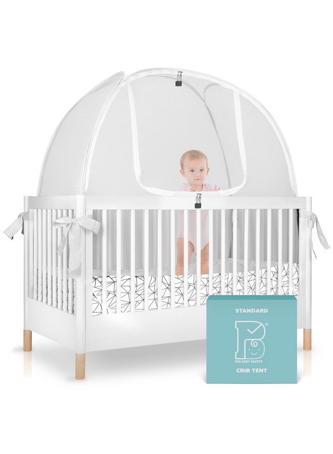 Pro Baby Safety Breathable Mesh Crib Tent to Keep Baby from Climbing Out, Crib Net Canopy with Auto-Lock Zipper and Safety Latch, Crib Net to Keep Baby in, Crib Cover for Safety (Mosquiteros para Cunas de Bebes) - Image 1