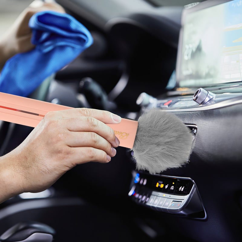 2 Sets Car Air Vent Cleaning Brush Vehicle Air Outlet Duster Car Air Conditioner Detailing Brush - Image 4