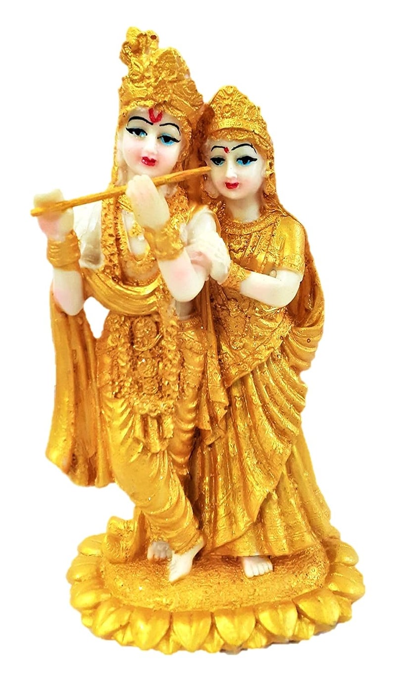 AFTERSTITCH Radha Krishna Idol Murti Showpiece Statue for Home Decoration Pooja Room Lord Baal Krishna Idols for Car Dashboard Gift Purpose - Image 1