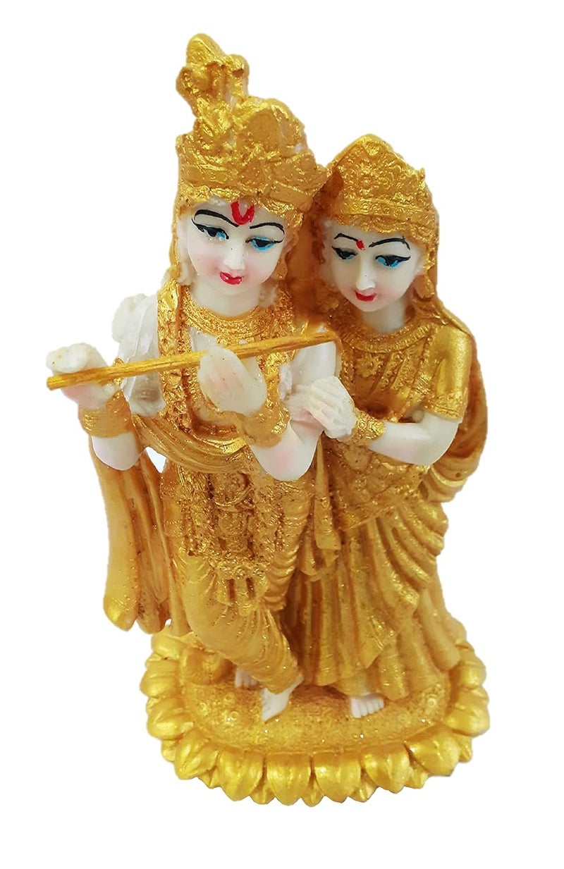 AFTERSTITCH Radha Krishna Idol Murti Showpiece Statue for Home Decoration Pooja Room Lord Baal Krishna Idols for Car Dashboard Gift Purpose - Image 4