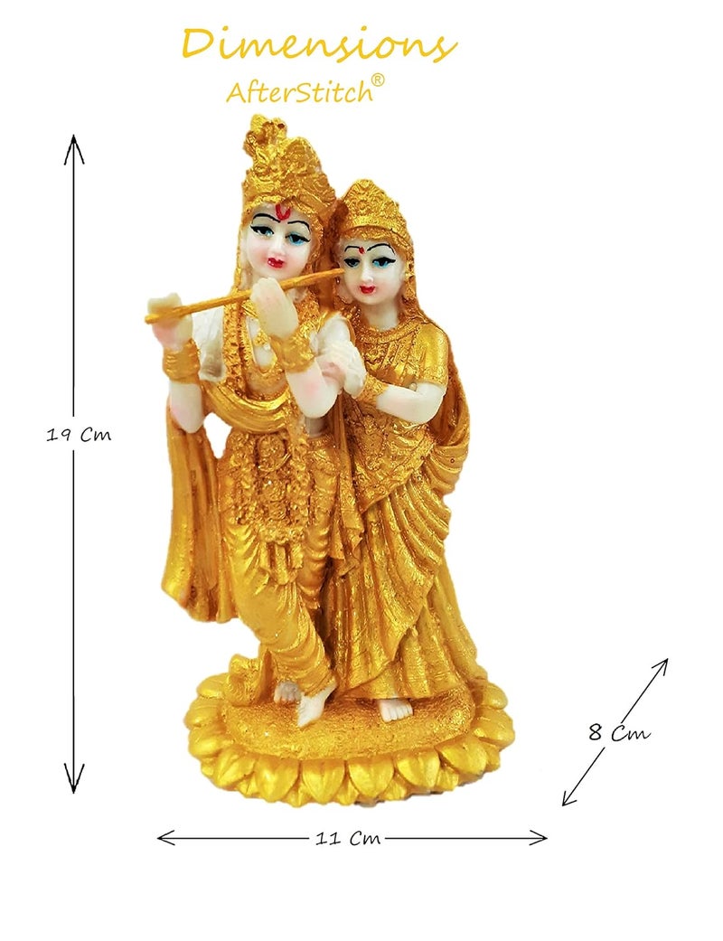 AFTERSTITCH Radha Krishna Idol Murti Showpiece Statue for Home Decoration Pooja Room Lord Baal Krishna Idols for Car Dashboard Gift Purpose - Image 3