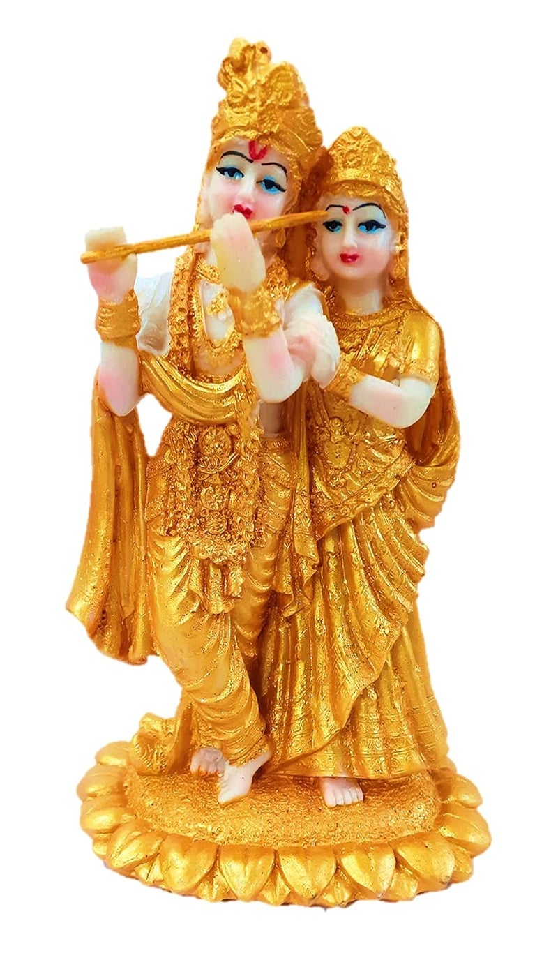 AFTERSTITCH Radha Krishna Idol Murti Showpiece Statue for Home Decoration Pooja Room Lord Baal Krishna Idols for Car Dashboard Gift Purpose - Image 2