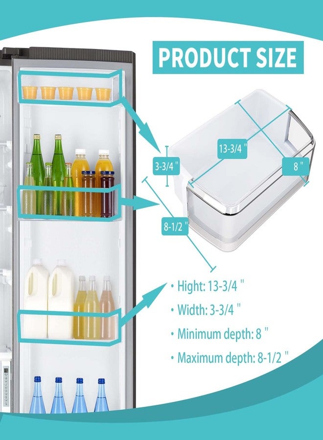 SCBHWJ UPGRADED DA97-06419C Refrigerator Door Shelf Basket Bin(Right Side) Replaces DA63-04316, DA63-04314, PS4174247，AP4567198, Compatible with samsung Refrigerator Right Side door（2PACK) - Image 2