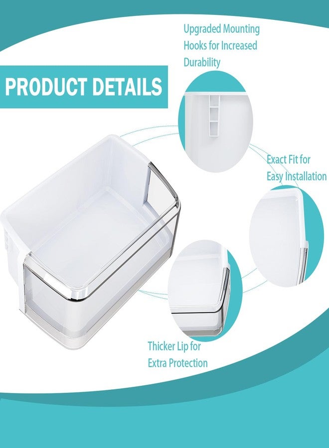 SCBHWJ UPGRADED DA97-06419C Refrigerator Door Shelf Basket Bin(Right Side) Replaces DA63-04316, DA63-04314, PS4174247，AP4567198, Compatible with samsung Refrigerator Right Side door（2PACK) - Image 3