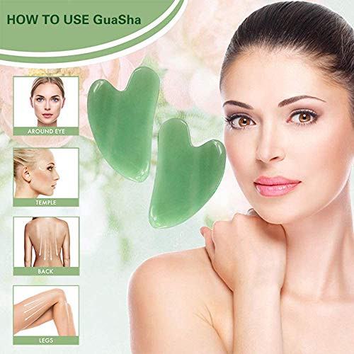 Sei Regina Jade Roller and Gua Sha Set - Real Jade Face Roller and Gua Sha Massager for Face Sculpting, Under Eye Care, and Stress Relief - Stone Skincare Tools for Face - Image 4