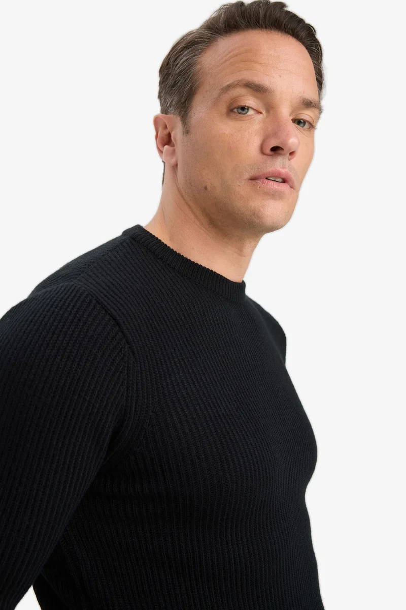 Defacto  Standard Fit Crew Neck Knitwear Pullover for Men | Best Price UAE