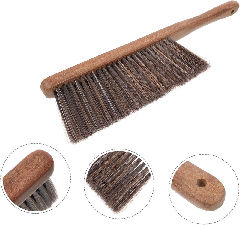 Green Sandalwood Bed Brush Wood Handle Brush Upholstery Cleaner Sofa Bed Cleaning Tool Bristle - Image 3