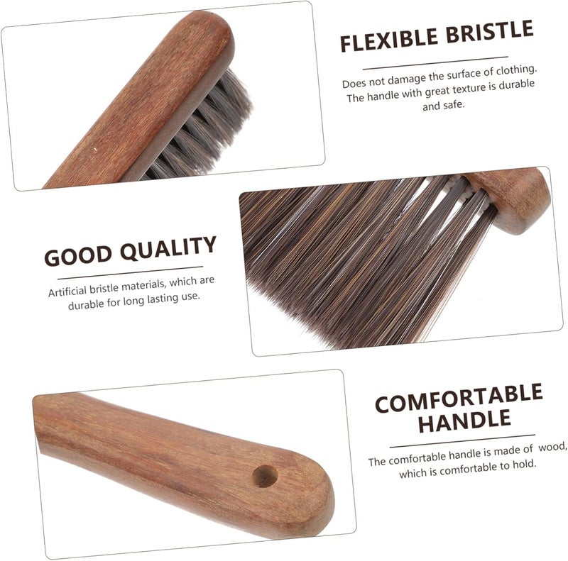 Green Sandalwood Bed Brush Wood Handle Brush Upholstery Cleaner Sofa Bed Cleaning Tool Bristle - Image 5