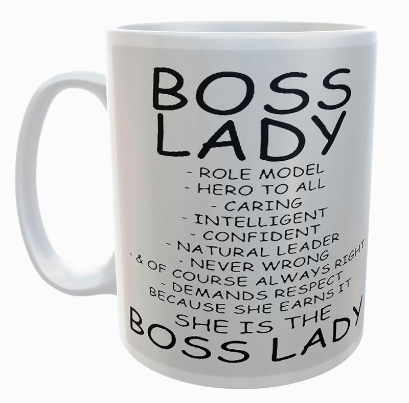 My D SQUARE Coffee Mug with Motivational Quote Boss Lady Birthday Gifts for Women Wife Girls Mentor 1 Piece White Ceramic Cup 325 Ml - Image 1