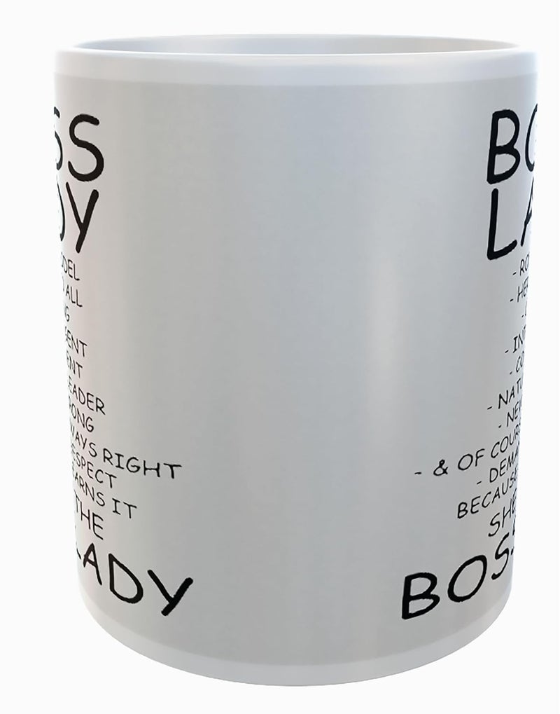 My D SQUARE Coffee Mug with Motivational Quote Boss Lady Birthday Gifts for Women Wife Girls Mentor 1 Piece White Ceramic Cup 325 Ml - Image 4