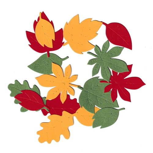 NVZBL 5pcs Spring Maple Leaves Leaf Cutting Dies, Autumn Fall Foliage Leafage Die Cuts Metal Embossing Stencils Template Mould for Card Scrapbooking and DIY Craft Album Paper Card Decor - Image 4