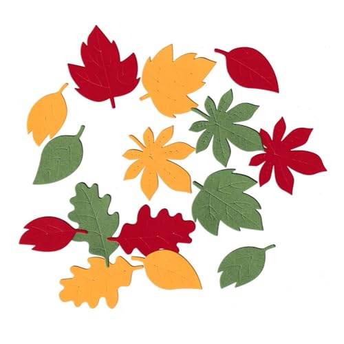 NVZBL 5pcs Spring Maple Leaves Leaf Cutting Dies, Autumn Fall Foliage Leafage Die Cuts Metal Embossing Stencils Template Mould for Card Scrapbooking and DIY Craft Album Paper Card Decor - Image 5