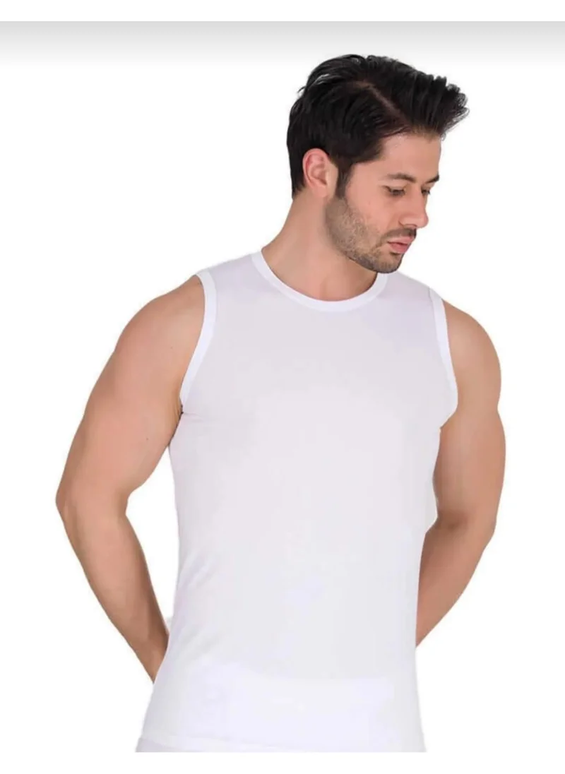 Berrak 1026 Men's Jersey Lycra Sleeveless Crew Neck Undershirt 6 Pieces