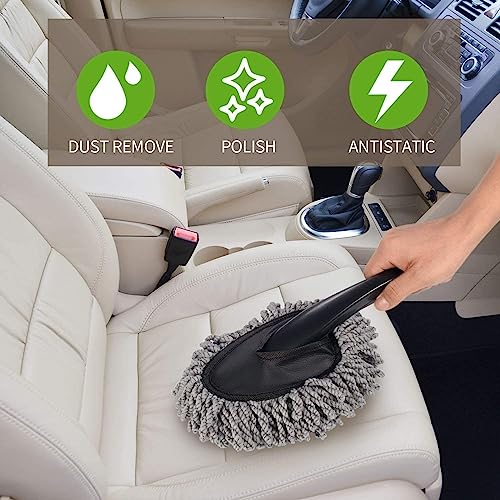Fuelbyte 4 Pcs Car Cleaning Brush, Car Accessories 2025 Microfiber Cleaning Cloth Kit for Car Ac Cleaning Kit, Car Interior Accessories for Dust Cleaning, Car Cleaning Cloth (4 pcs) - Image 5