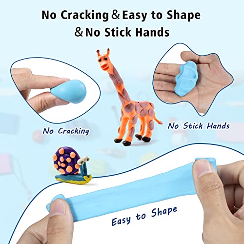 Aestd-ST Polymer Clay 72 Colors, Modeling Clay for Kids, Non-Sticky Easy to Shape Oven Bake with Sculpting Tools, Holiday Gift for Kids and Artists. - Image 5