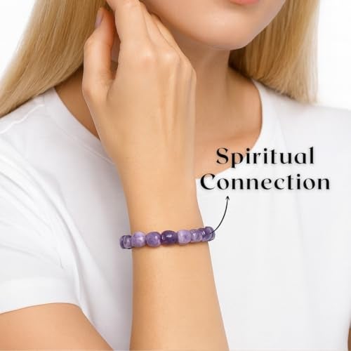 ARE - Aeora Rocks : Lepidolite Tumbled Bracelet for Chakra Alignment, Energy Balance, and Spiritual Growth - for Men and Women - Image 3