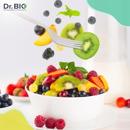 Dr.Bio Dr. Bio Biodegradable Compostable Fork Eco Friendly, Thick Quality, Made of Corn Starch Cutlery (3.5 cm x 15 cm) - 100 Nos. - Image 5