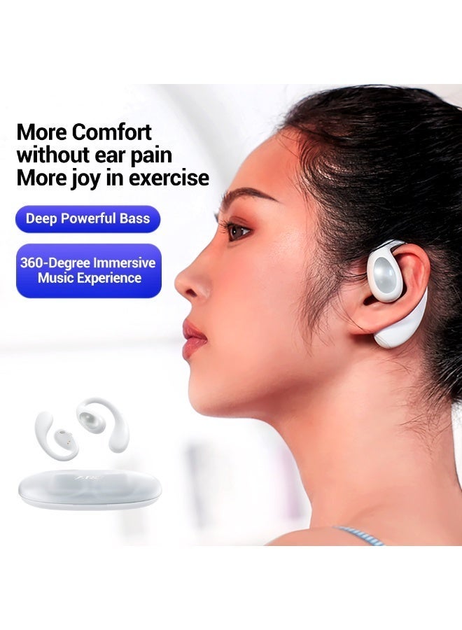 F&D OT1 Open Ear Wireless Headphones with Air Conduction Design, Bluetooth 5.3 Sports Earbuds with HiFi Stereo Sound, IPX4 Waterproof and Sweatproof, 18H Playtime and 30H Standby Time for Workout - Image 2