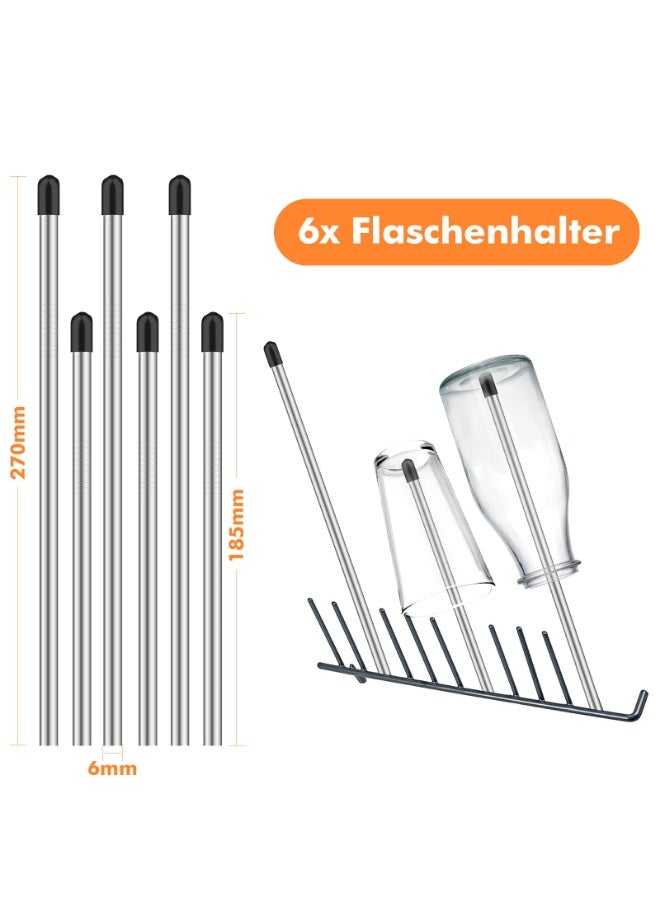 Dishwasher Insert Bottles, Pack of 6 Stainless Steel Bottle Holder for Dishwasher, Bottle Holder Dishwasher Glass Holder for Dish Basket, Extra Strong Glass Holder for Dishwasher Dishwasher - Image 3