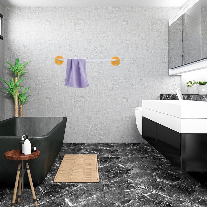Nail-Free Bathroom Towel Holder 2pcs Set Wall-Mounted Adhesive Towel Rack for Kitchen and Bathroom Use Includes Yellow and Blue Bars - Image 4