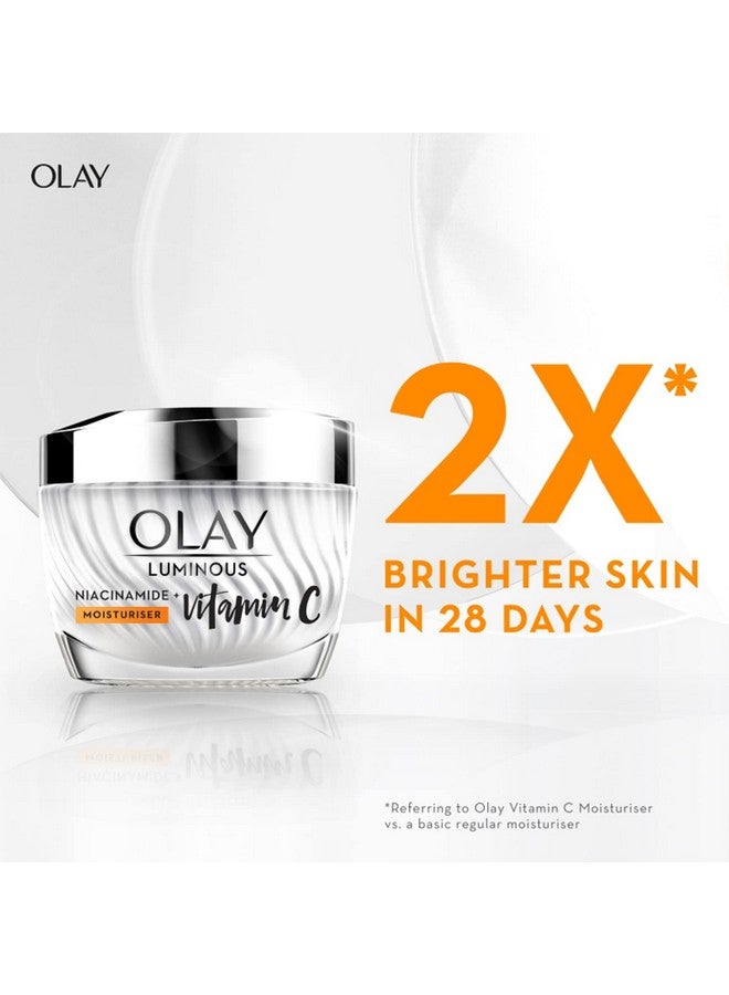 Olay Vitamin C Kit For 2X Glow | Vitamin C Cream With Free Cleanser L Even Glow And Smooth Texturee | With Niacinamide L Normal, Oily, Dry & Combination Skin L Parabens & Sulphate Free | Pack Of 2 - Image 2