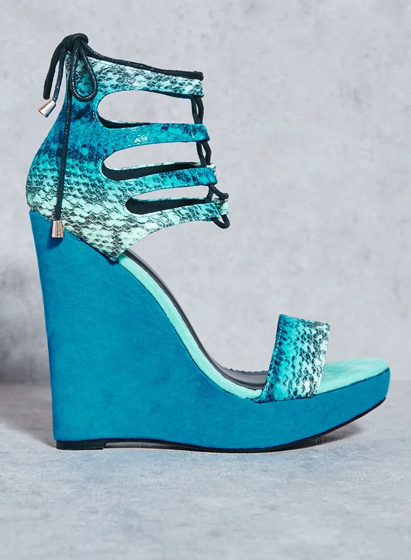 Coco Wedge Tie Up Sandals