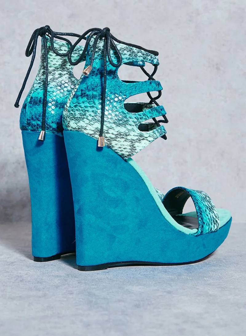 Coco Wedge Tie Up Sandals
