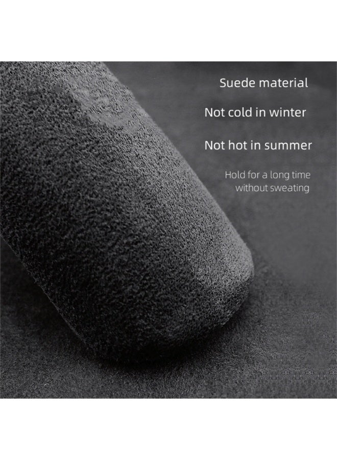 NOVOLAN Car Steering Wheel Cover Carbon Fiber Leather Flip Fur Anti Slip 4 Seasons Universal Interior Supplies Car Steering Wheel Handle Cover Sweat-Absorbing, Breathable, Ultra-Thin, Durable (green) - Image 4