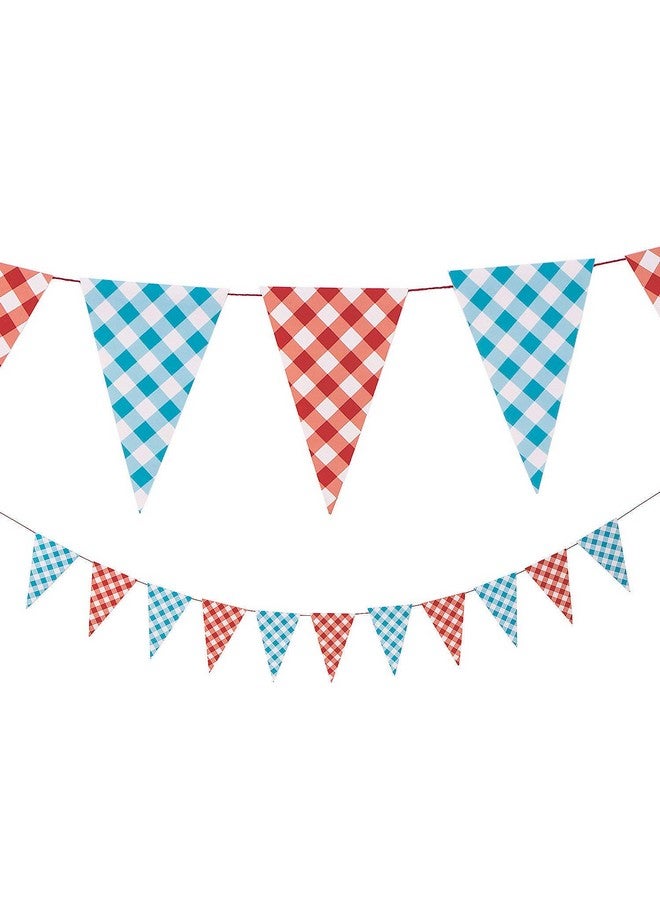 Fun Express County Fair Hanging Pennant Banner - 9 feet with 7 pennants - Party Decor - 1 Piece - Image 1