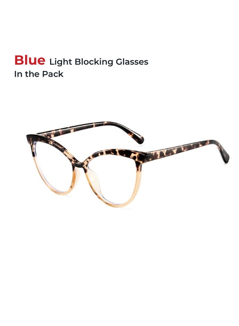 Urban Utility Blue Light Blocking Optical Eyeglasses - Stylish Oversized Frames, Clear Lens, Polarized. Top-rated Bluelight Protection for Reading, Work, & Screen Time. Vintage-Inspired, Lightweight Design. - Image 1