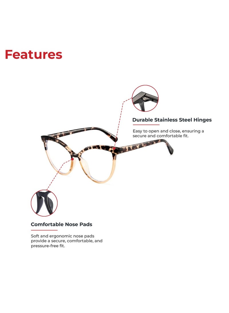 Urban Utility Blue Light Blocking Optical Eyeglasses - Stylish Oversized Frames, Clear Lens, Polarized. Top-rated Bluelight Protection for Reading, Work, & Screen Time. Vintage-Inspired, Lightweight Design. - Image 3