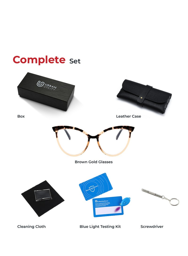 Urban Utility Blue Light Blocking Optical Eyeglasses - Stylish Oversized Frames, Clear Lens, Polarized. Top-rated Bluelight Protection for Reading, Work, & Screen Time. Vintage-Inspired, Lightweight Design. - Image 5