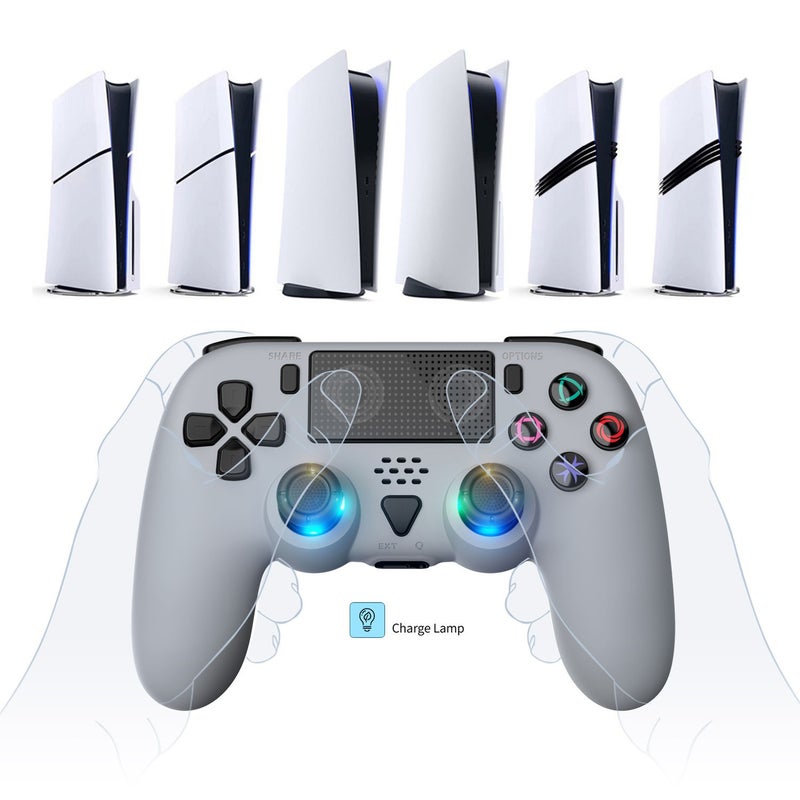 وحدة تحكم لاسلكية بتقنية البلوتوث مع برمجة ماكرو لجهاز PS5 Pro/Slim/PS5 مع اهتزاز سداسي المحاور - Image 1