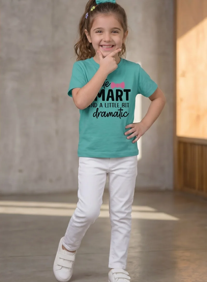 Funkaar Teal Funkaar Girl Cute Smart And Dramatic T-Shirt for Women | Best Price UAE